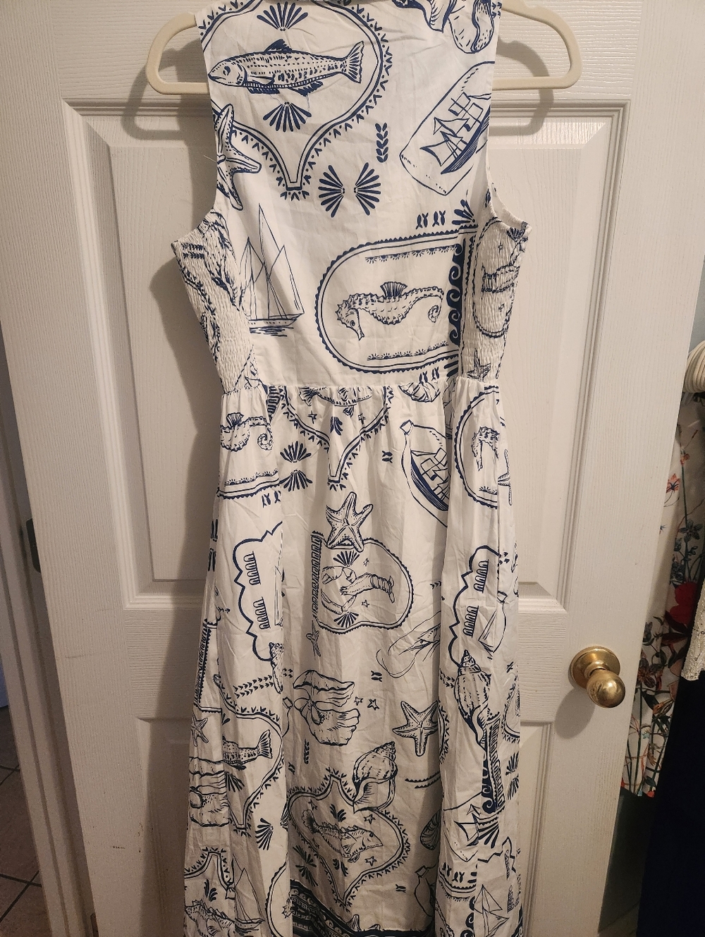 NWT Sugar Lips Button Down Nautical Midi Dress - Picture 5 of 7